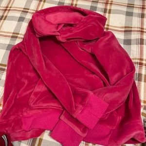 Xxl pink fuzzy hoodie w pocket